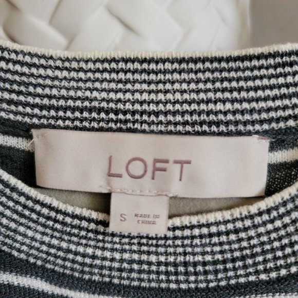 Loft Blue Striped Sweater - Picture 3 of 4